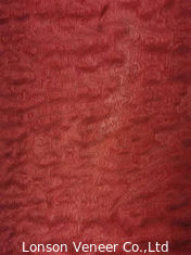 Sapelle Pommele قشرة خشبية مصبوغة باللون الأحمر بعرض 10 سم للتصميم الداخلي